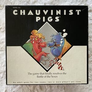 Chauvinist Pigs Board Game by Tiger Vintage‎ 1991 Edition Complete Pre Owned
